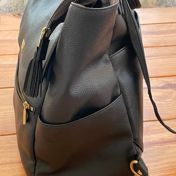 Freshly Picked Diaper Bag - Black Vegan Leather - Picture 2 of 6